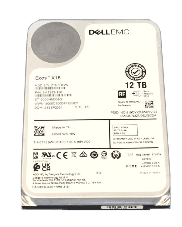 ST12000NM009G Dell 12TB LFF 3.5in Enterprise HDD